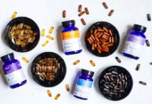 “영양과 보충제, 우리 생활에 어떻게 녹일까” blue and white plastic bottle beside brown round ashtray